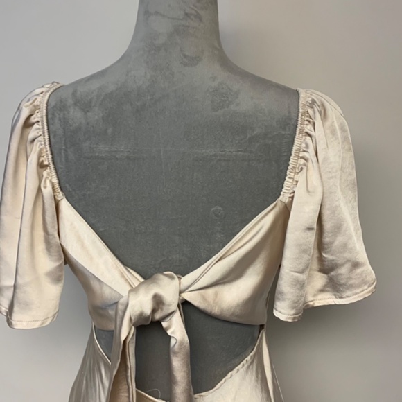 Dress Midi Romantic HOCO Glam Pinup Feminine Elegant Party Wedding Dance SZ M - Picture 4 of 9